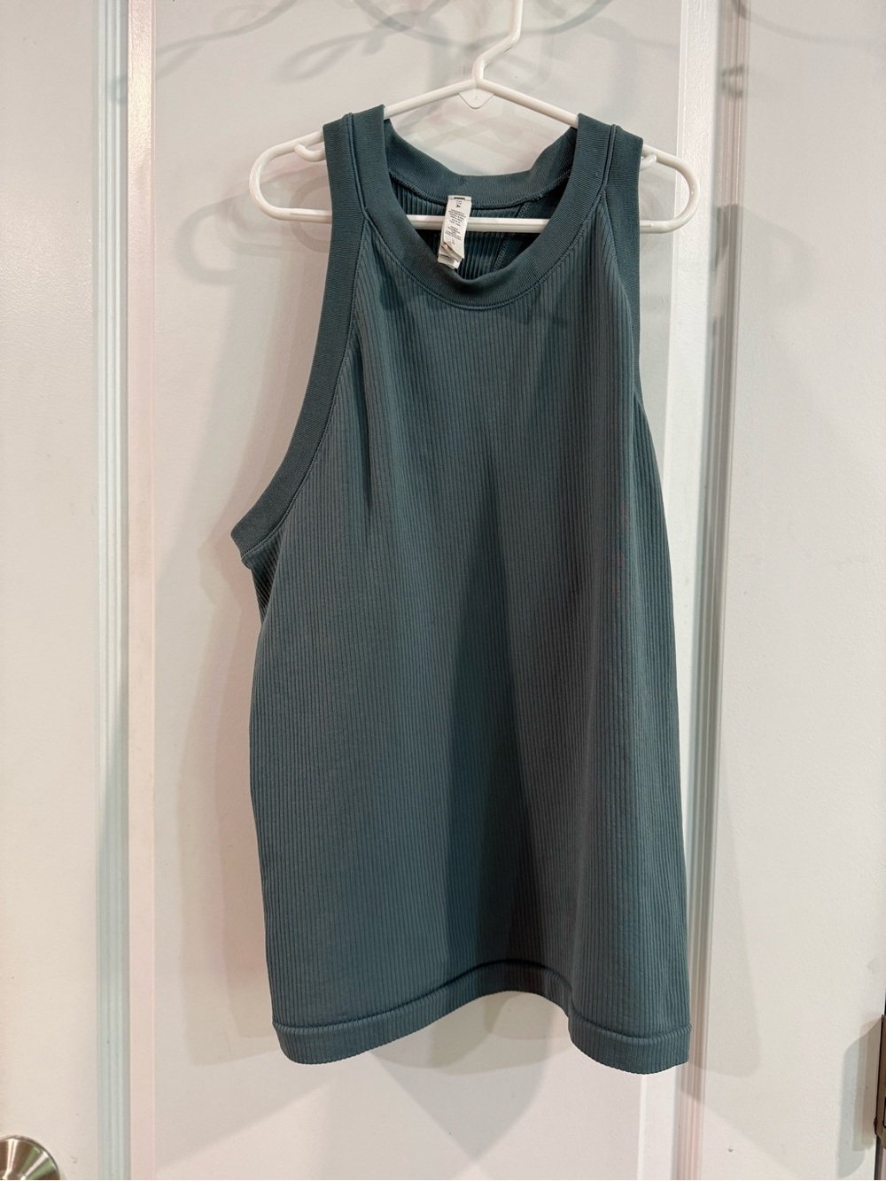 Athleta Ribbed Tank Top - Slate Teal